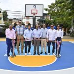 Banreservas remoza cancha Camila Henríquez del sector Mirador Norte