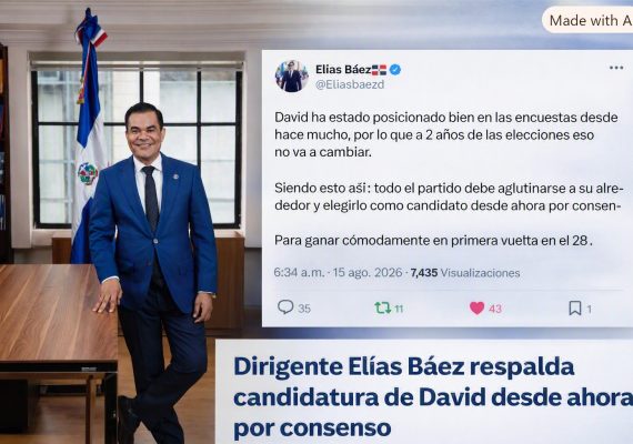 Elías Báez plantea que el PRM debe valorar el posicionamiento de David Collado de cara a 2028