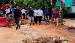 Fellito Suberví inspecciona obras en las “villas” y pide paciencia…