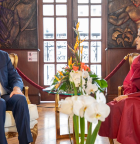 Presidente Abinader sostiene reunión bilateral con la mandataria electa, Laura Fernández Delgado